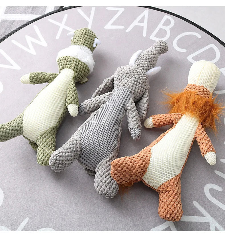PlushPal Cartoon Puppy Squeaky Toy for Small Dogs