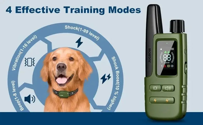 3300FT Remote Dog Training Collar - IPX7 Waterproof with 4 Innovative Training Modes