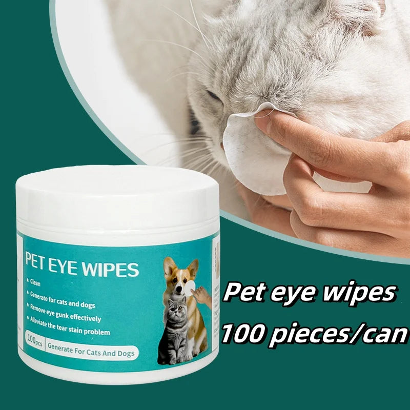 PetGlow Eye Wipes: Tear Stain & Discharge Remover for Dogs & Cats