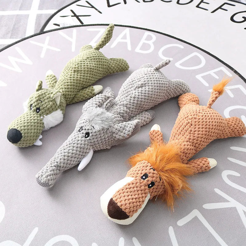 PlushPal Cartoon Puppy Squeaky Toy for Small Dogs