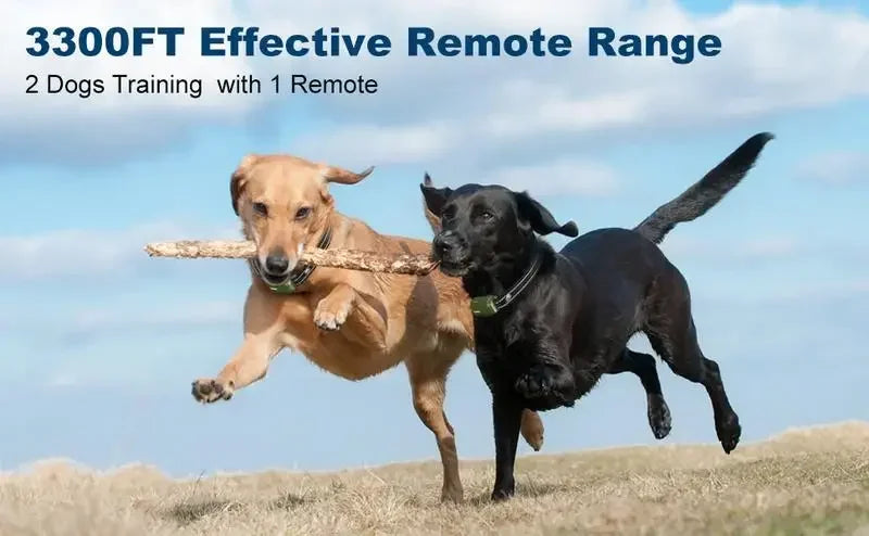 3300FT Remote Dog Training Collar - IPX7 Waterproof with 4 Innovative Training Modes