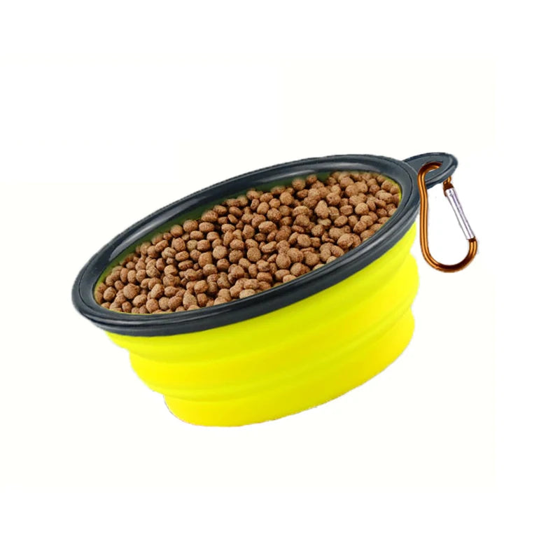 Portable Collapsible Pet Bowl with Keychain