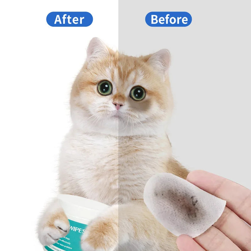 PetGlow Eye Wipes: Tear Stain & Discharge Remover for Dogs & Cats