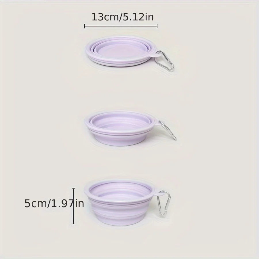 Pet Folding Silicone Bowl - Portable Outdoor Travel Food & Water Container