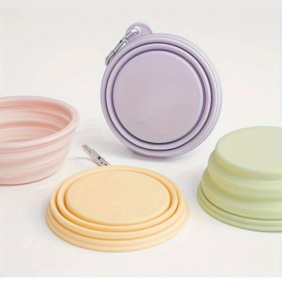 Pet Folding Silicone Bowl - Portable Outdoor Travel Food & Water Container