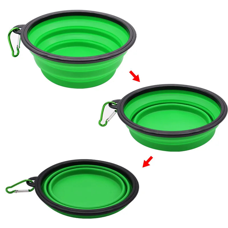 Portable Collapsible Pet Bowl with Keychain