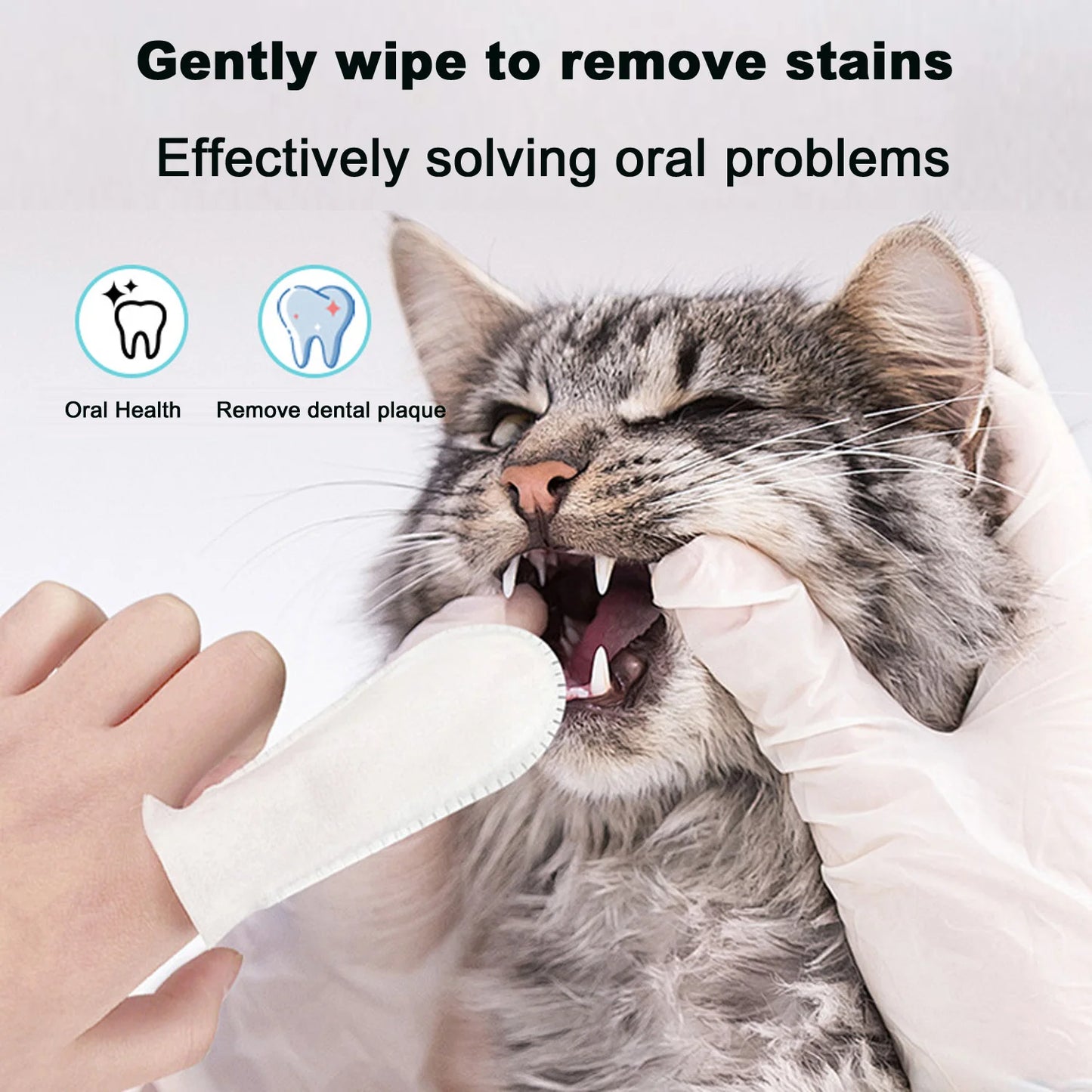 PetSmile Dental Finger Wipes: Easy Teeth Cleaning for Dogs & Cats