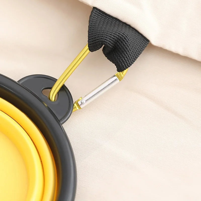Portable Collapsible Pet Bowl with Keychain